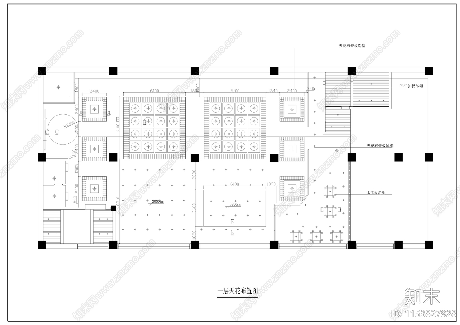 1390㎡餐厅餐饮空间cad施工图下载【ID:1153827928】