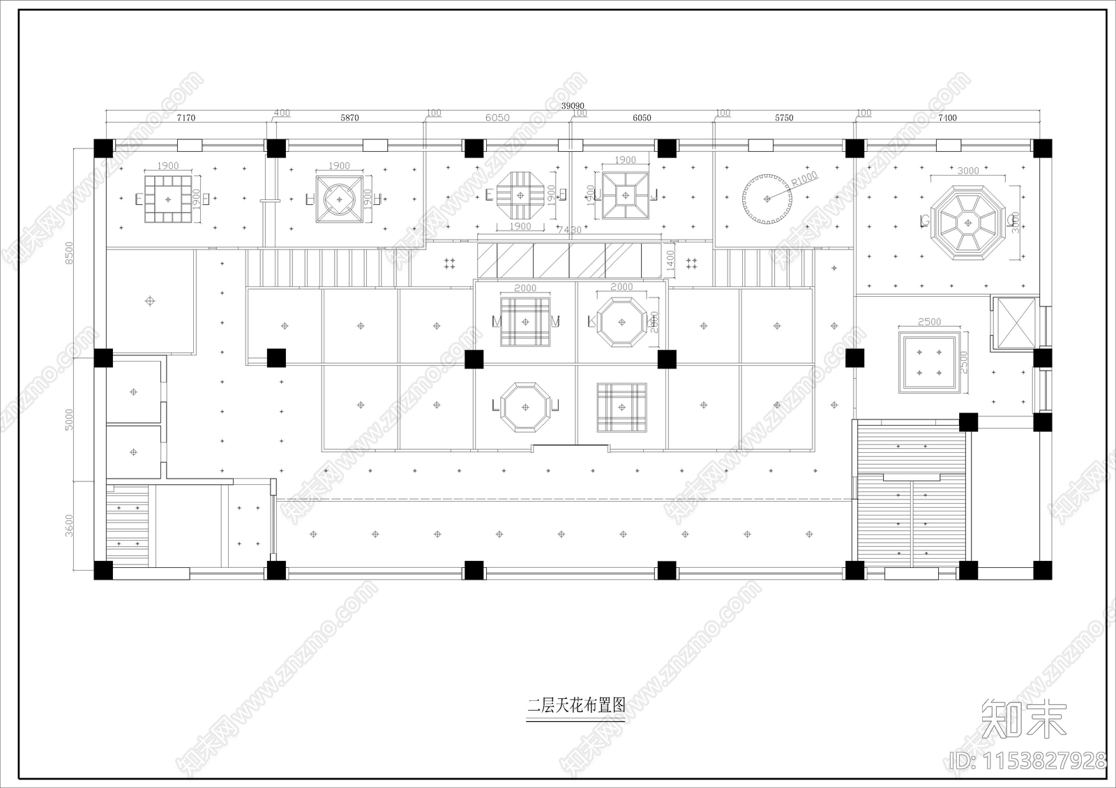 1390㎡餐厅餐饮空间cad施工图下载【ID:1153827928】