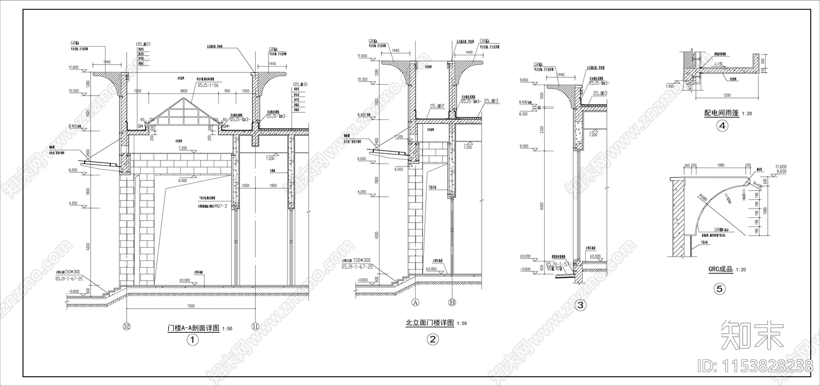 某拉克4S店建筑cad施工图下载【ID:1153828238】