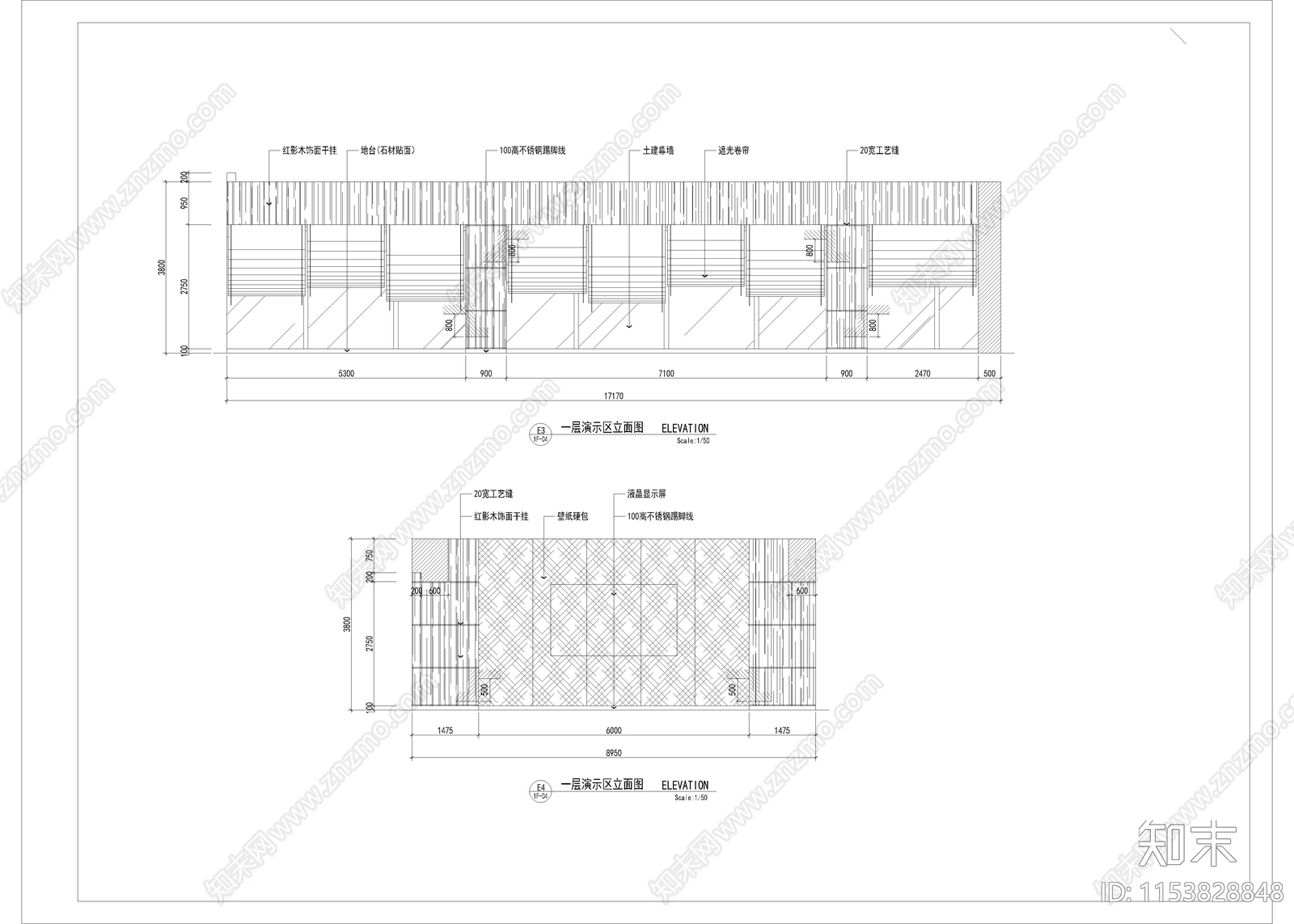 9200㎡银行建筑cad施工图下载【ID:1153828848】