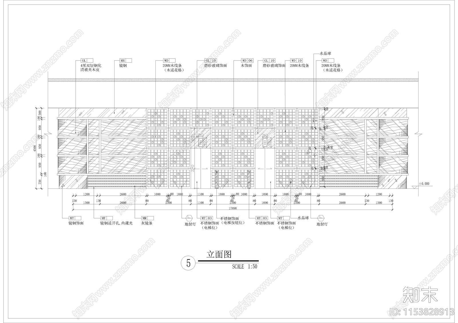 10020㎡KTV建筑设计cad施工图下载【ID:1153828913】