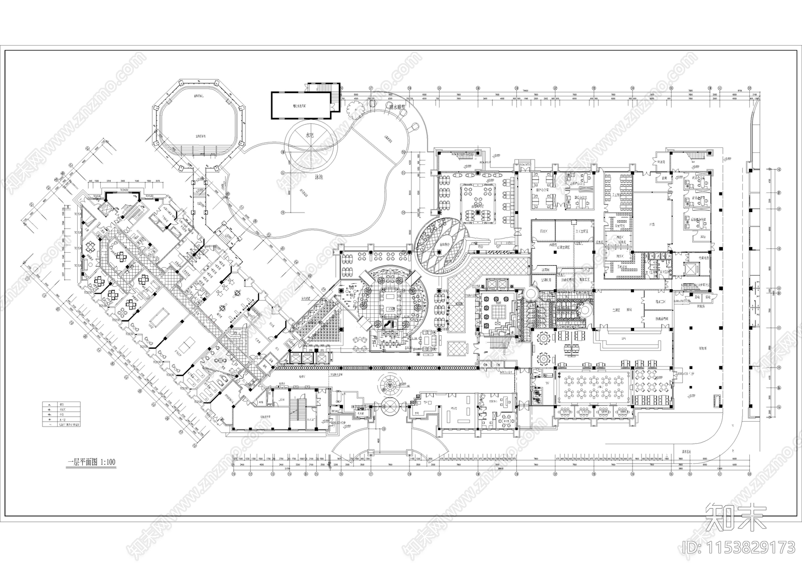 22300㎡五星级酒店室内施工图下载【ID:1153829173】