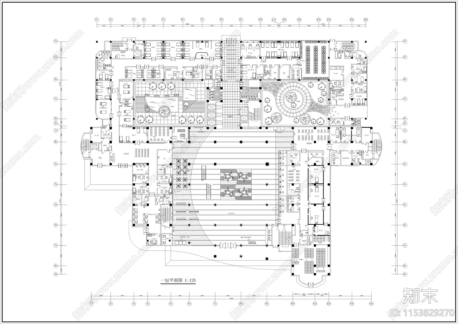 22400㎡三甲医院室内cad施工图下载【ID:1153829270】