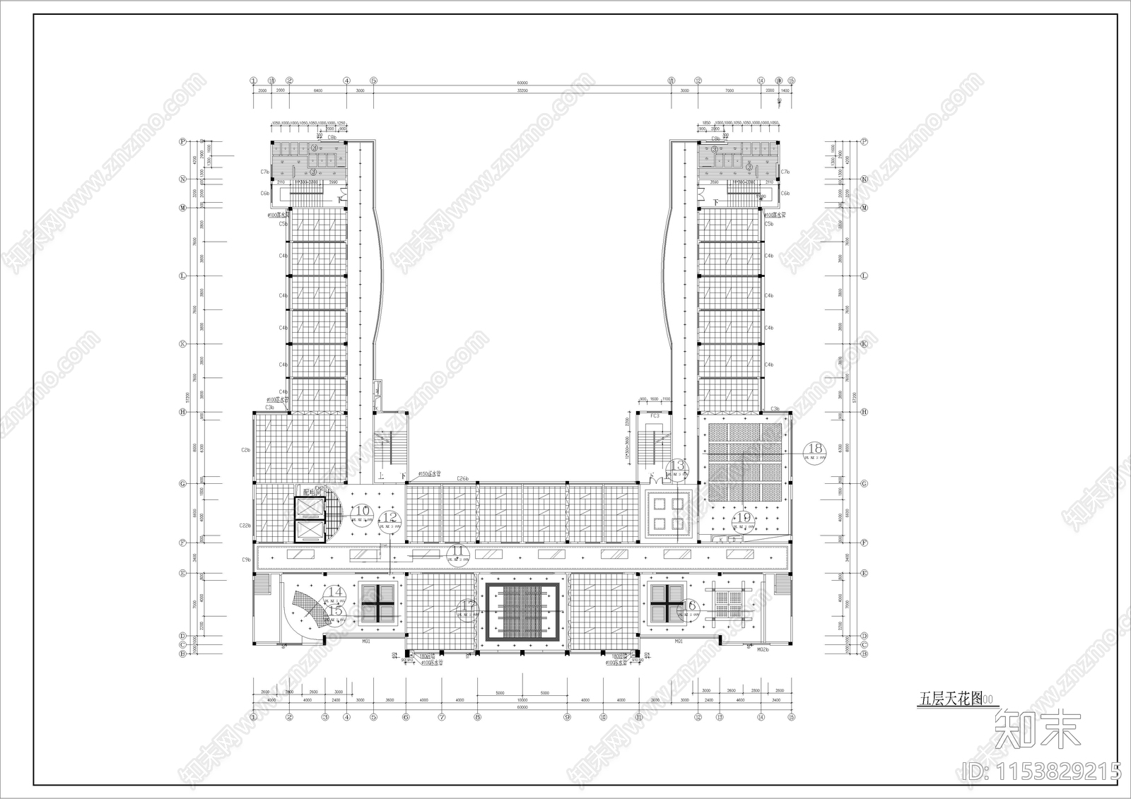 22400㎡三甲医院室内cad施工图下载【ID:1153829215】