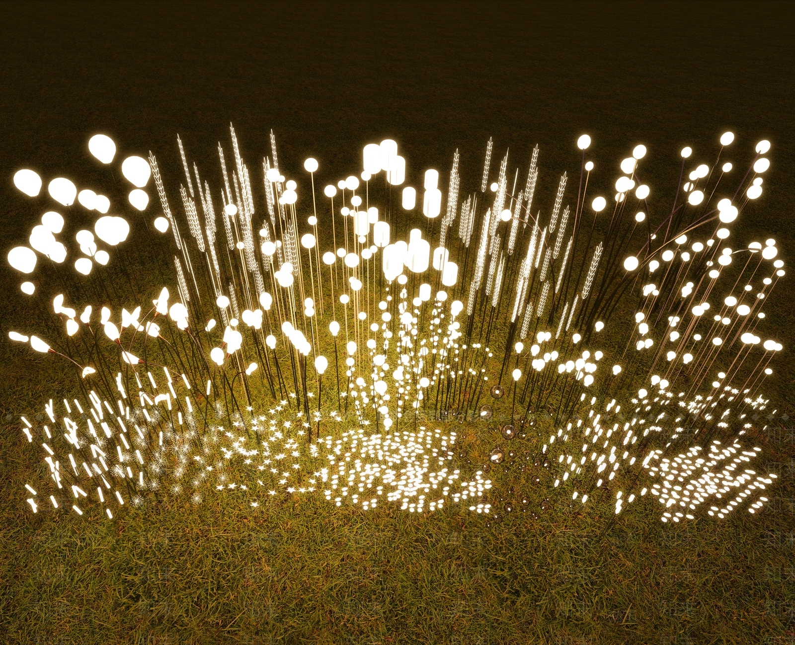 现代商业街氛围灯SU模型下载【ID:1153833091】