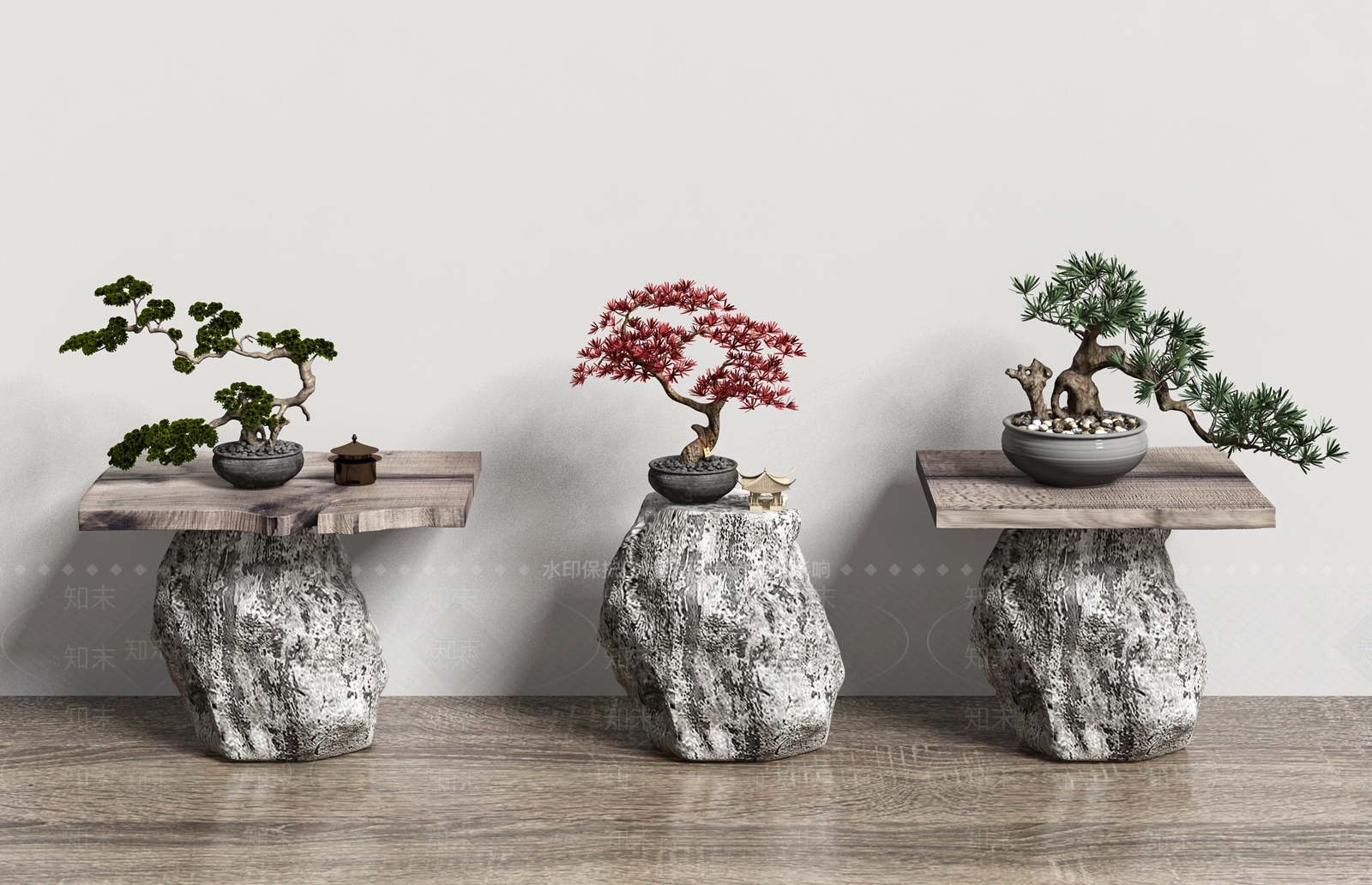 新中式盆景3D模型下载【ID:1153833904】