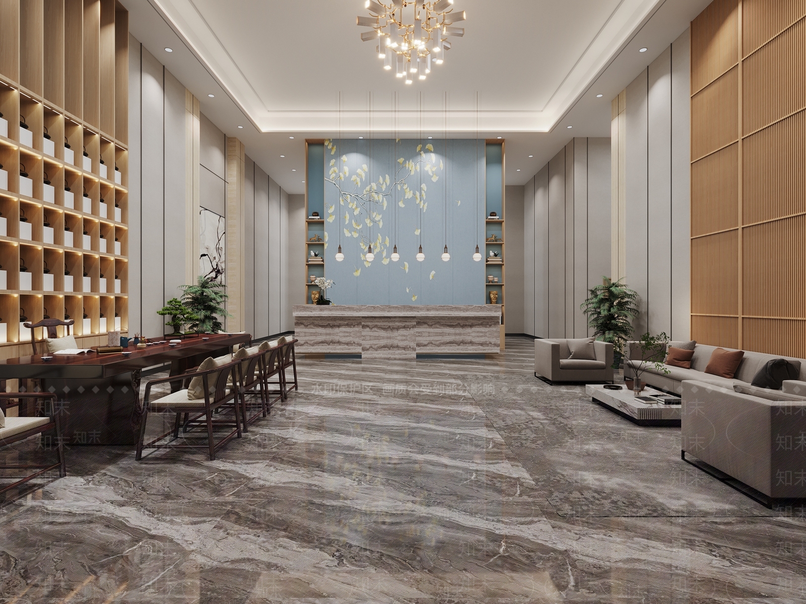 现代公司大堂3D模型下载【ID:1153834652】