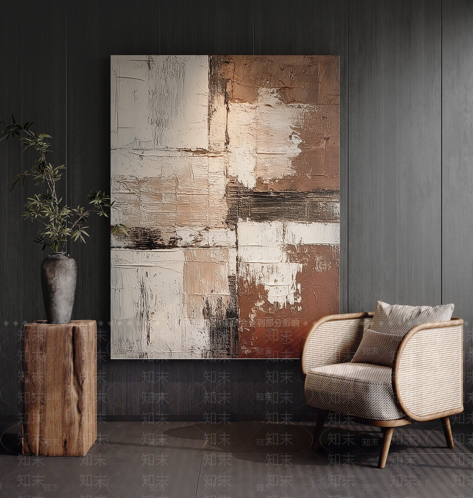 侘寂装饰画3D模型下载【ID:1153836680】