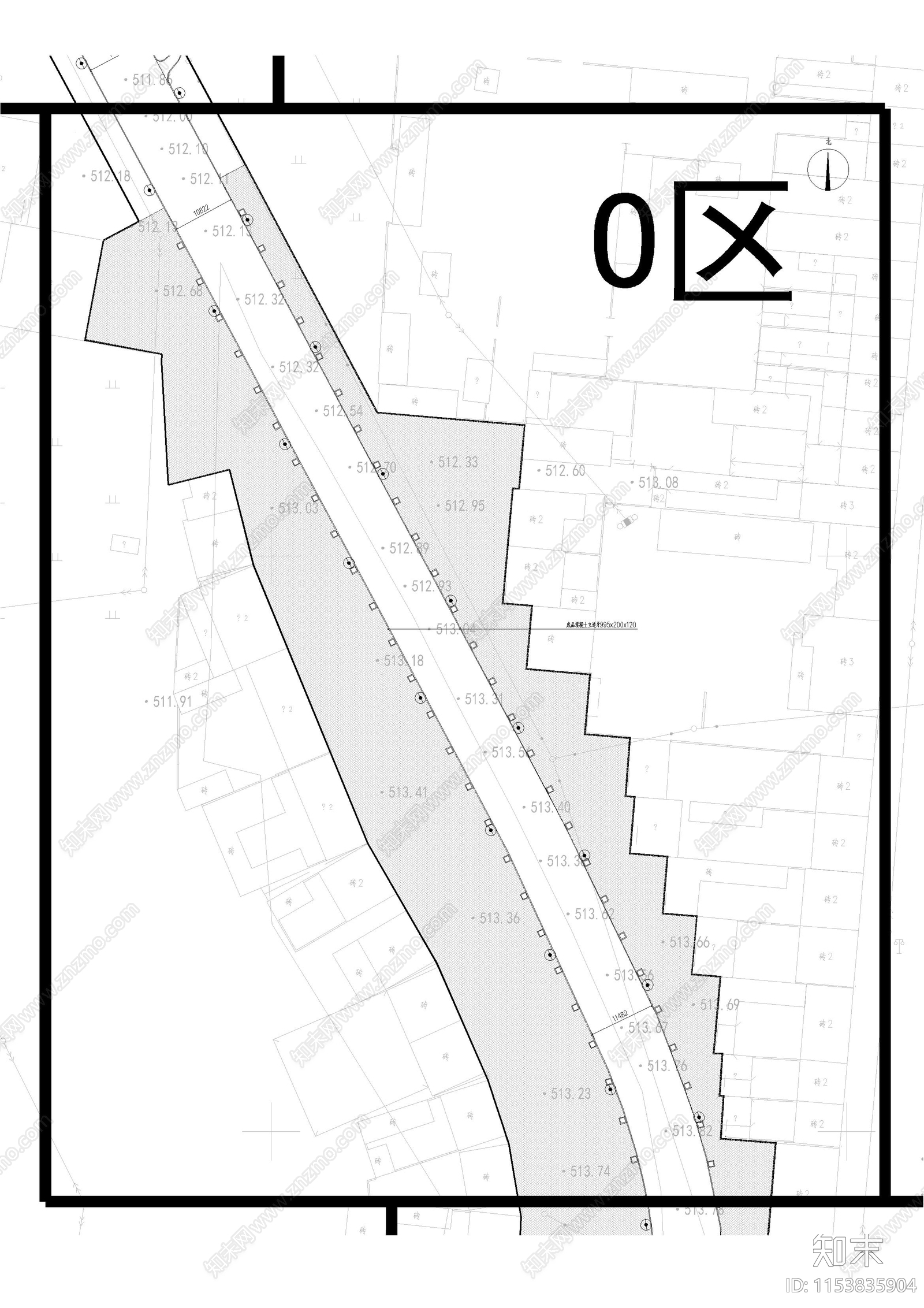 西堡村道路改造景观cad施工图下载【ID:1153835904】