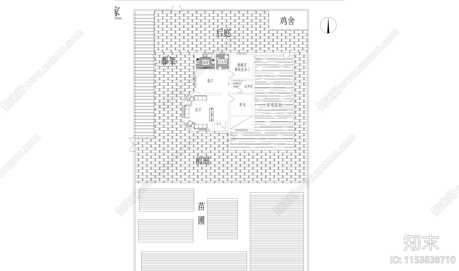 自建房建筑cad施工图下载【ID:1153838710】