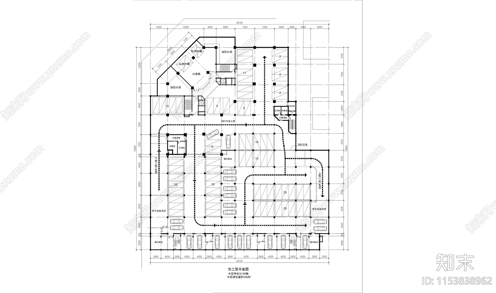 百盛园住宅区建筑cad施工图下载【ID:1153838962】