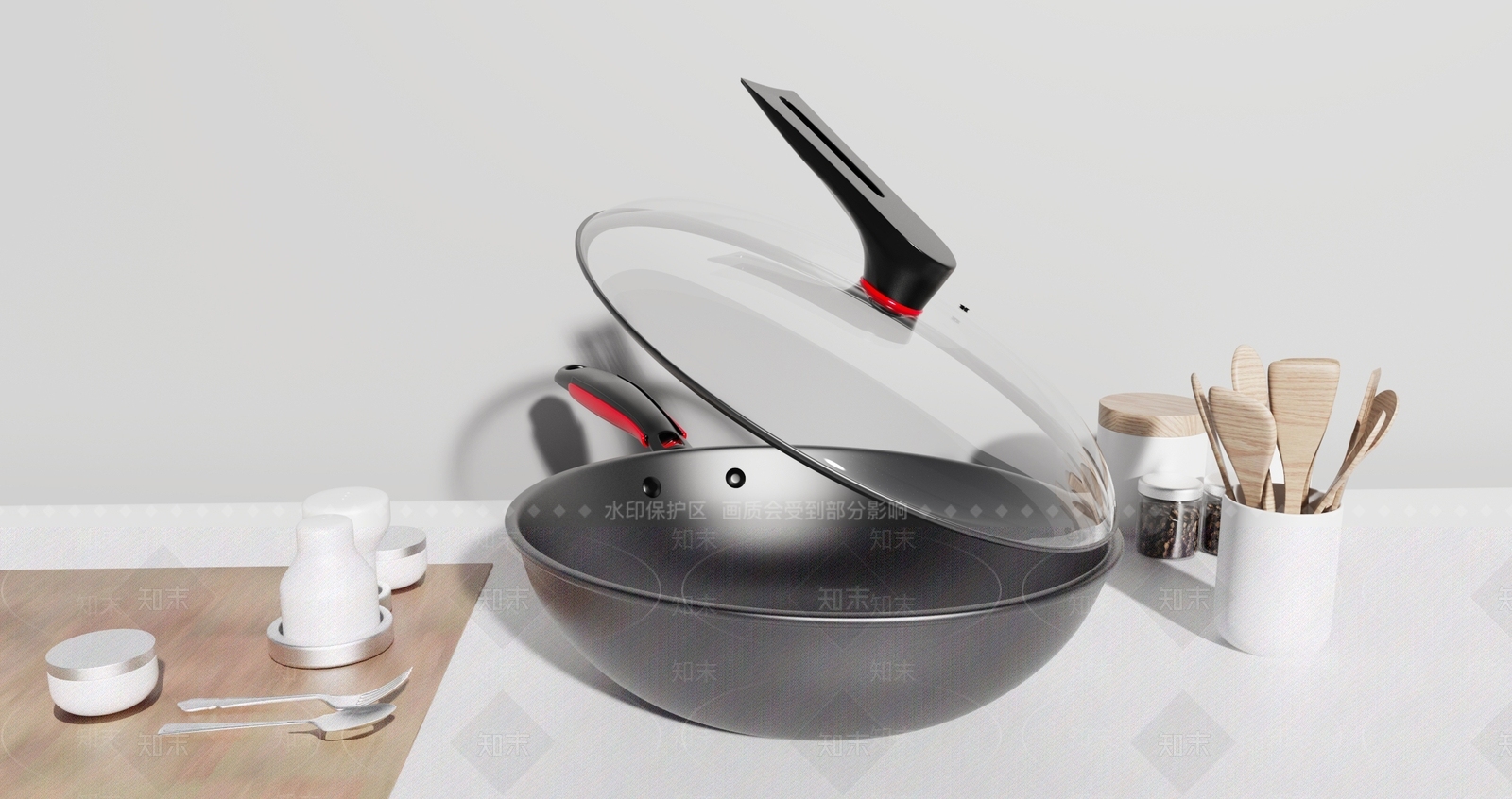 炒锅3D模型下载【ID:1153840475】