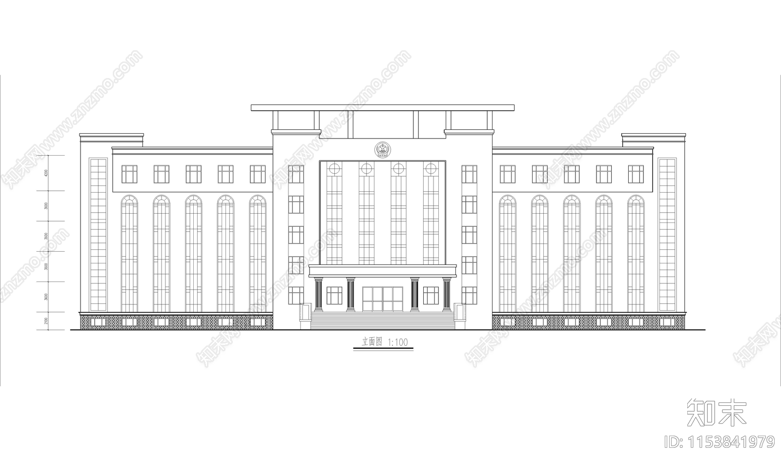 办公楼建筑cad施工图下载【ID:1153841979】