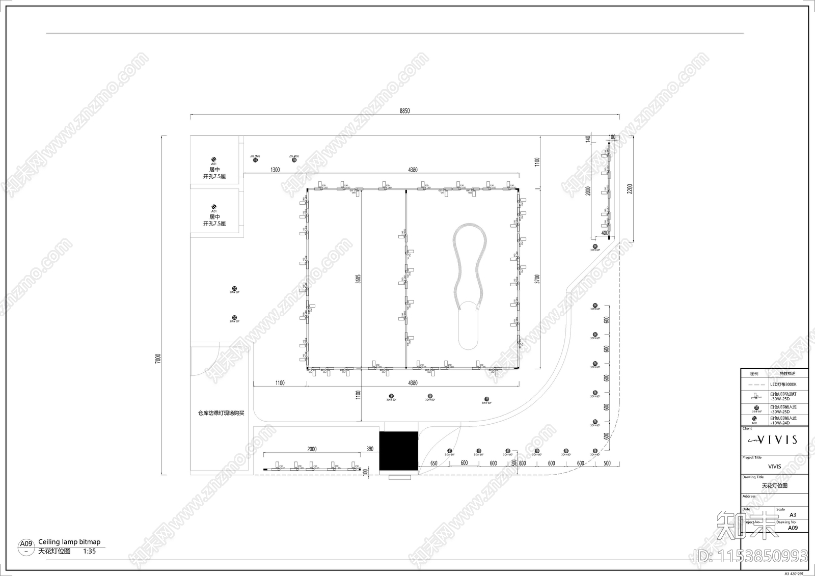 商场服装室内cad施工图下载【ID:1153850993】