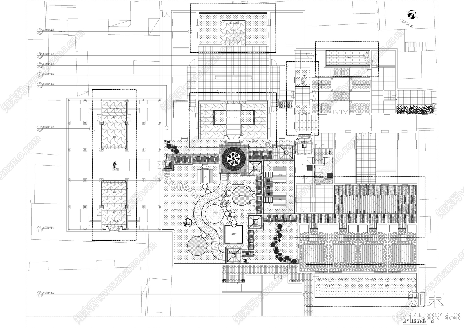 古镇景观cad施工图下载【ID:1153851458】