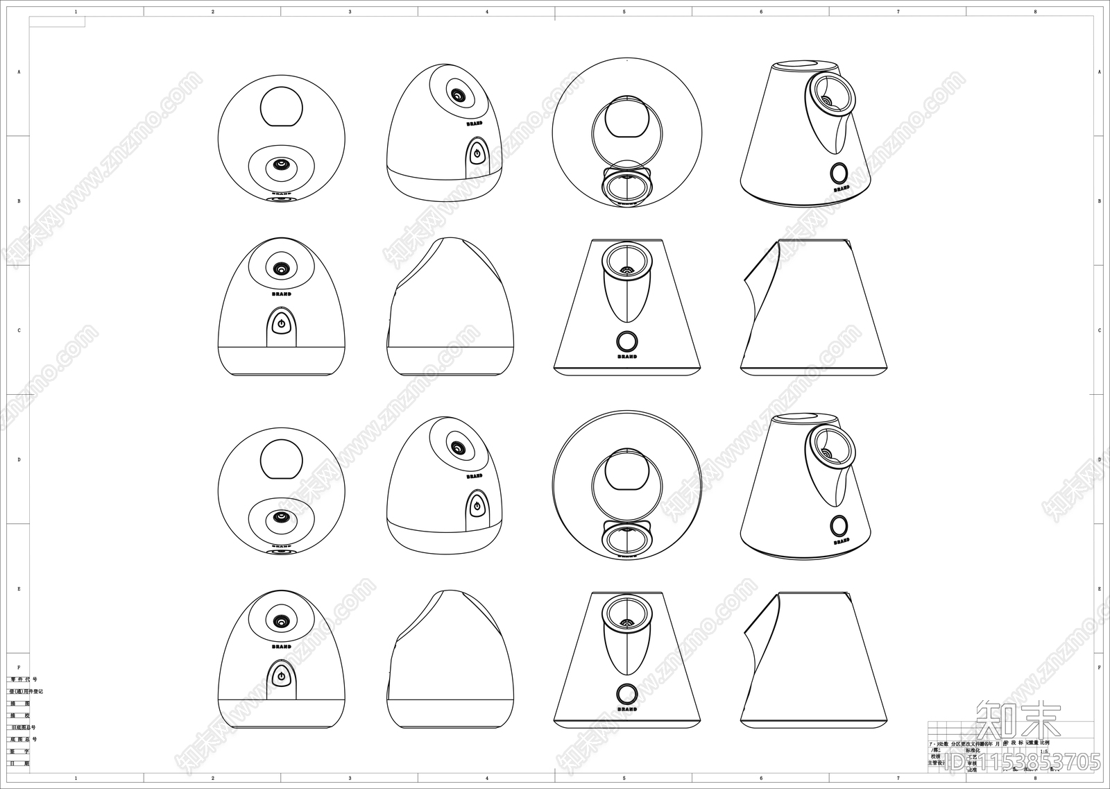 加湿器家具电器施工图下载【ID:1153853705】
