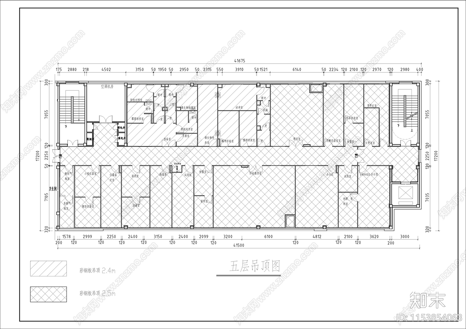 研发室实验室室内cad施工图下载【ID:1153854063】