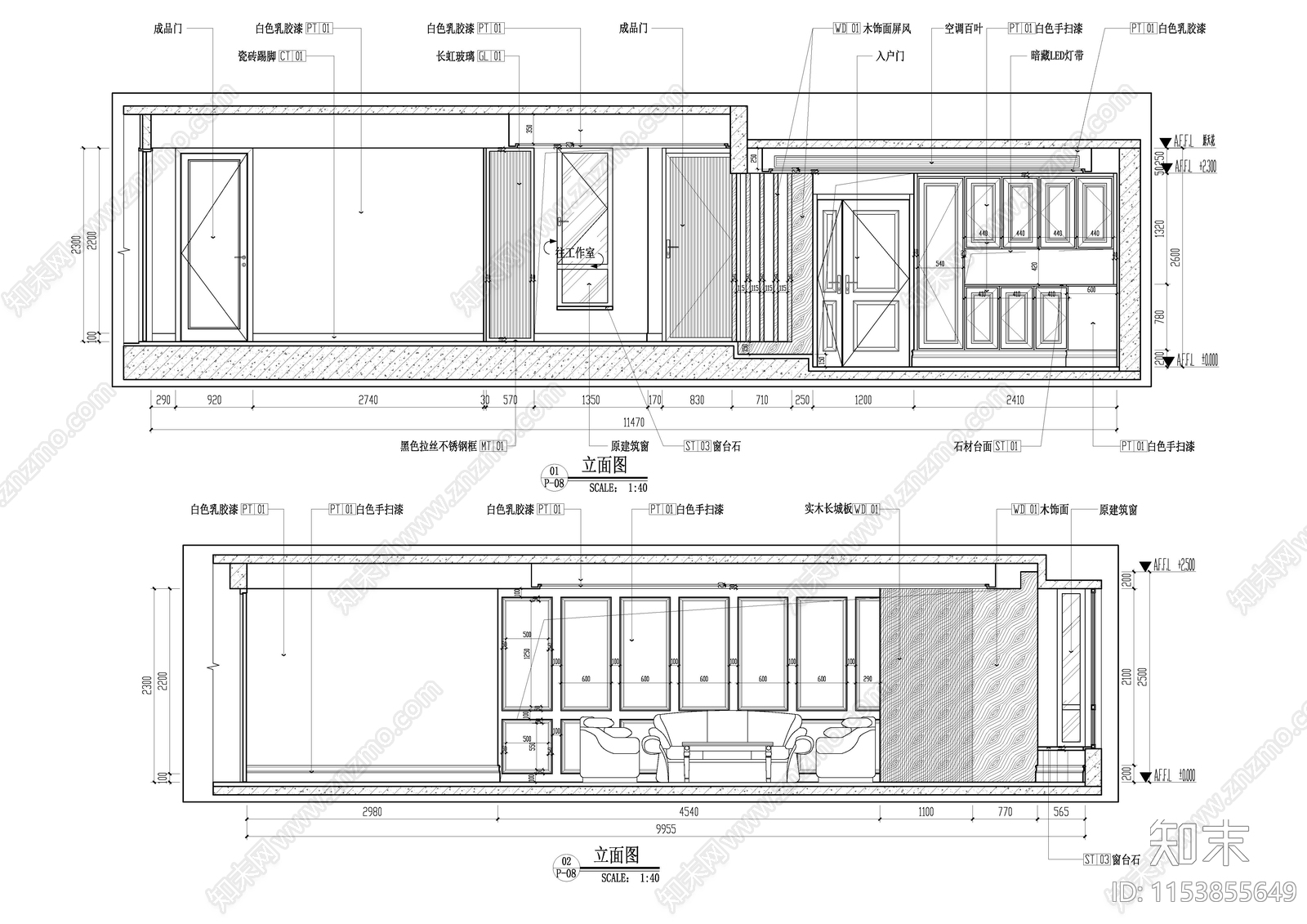东方玫瑰平层室内cad施工图下载【ID:1153855649】