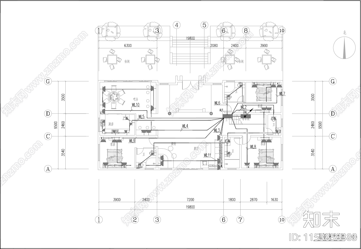 中式农村自建房建筑施工图下载【ID:1153858383】