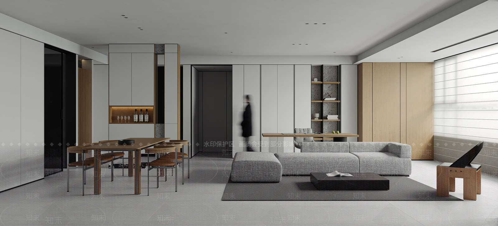 现代办公大厅3D模型下载【ID:1214310500】