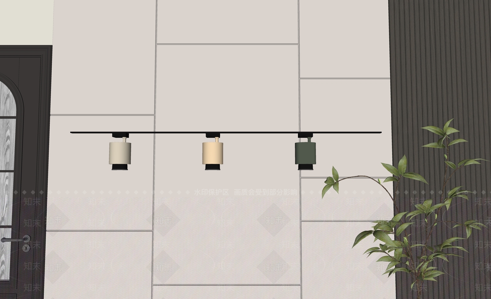 现代射灯SU模型下载【ID:1153859418】