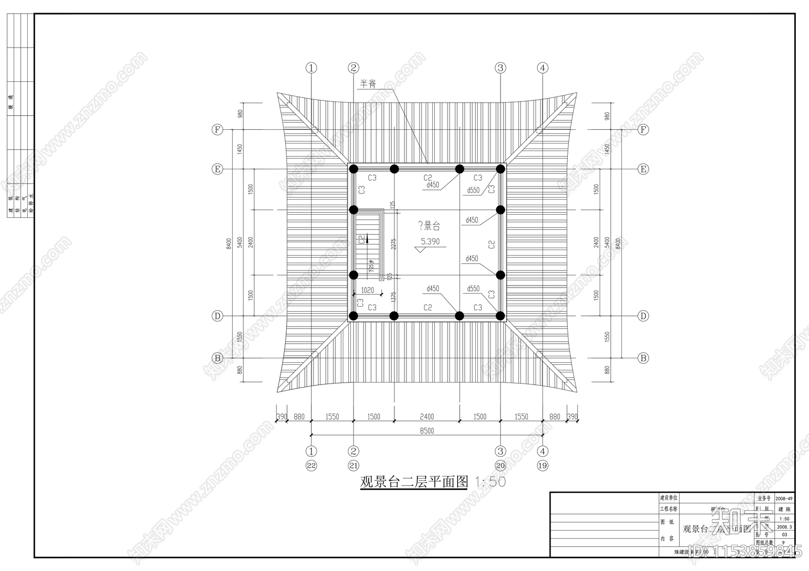 普驼寺建筑cad施工图下载【ID:1153859845】