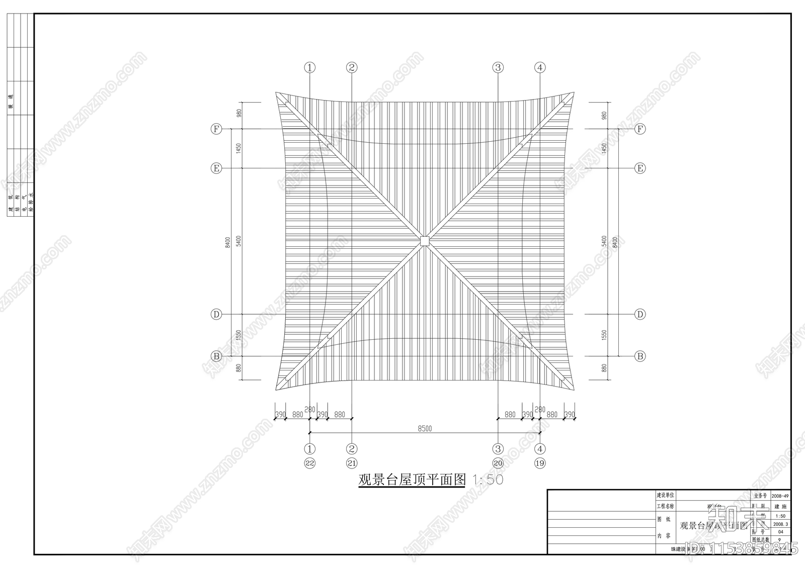 普驼寺建筑cad施工图下载【ID:1153859845】