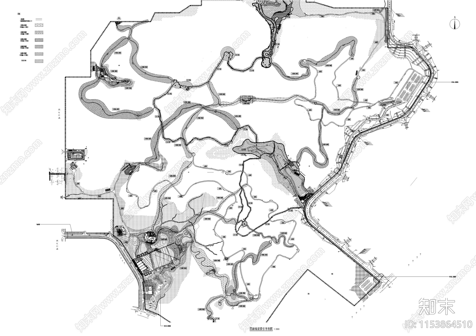 公园景观平面图cad施工图下载【ID:1153864510】
