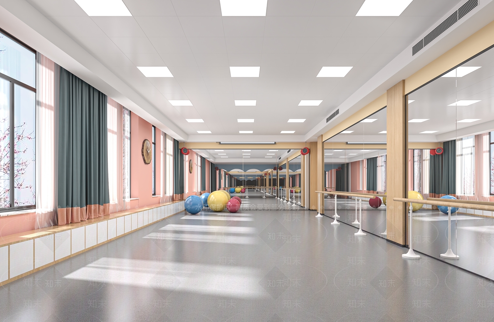 现代舞蹈教室3D模型下载【ID:1153865660】