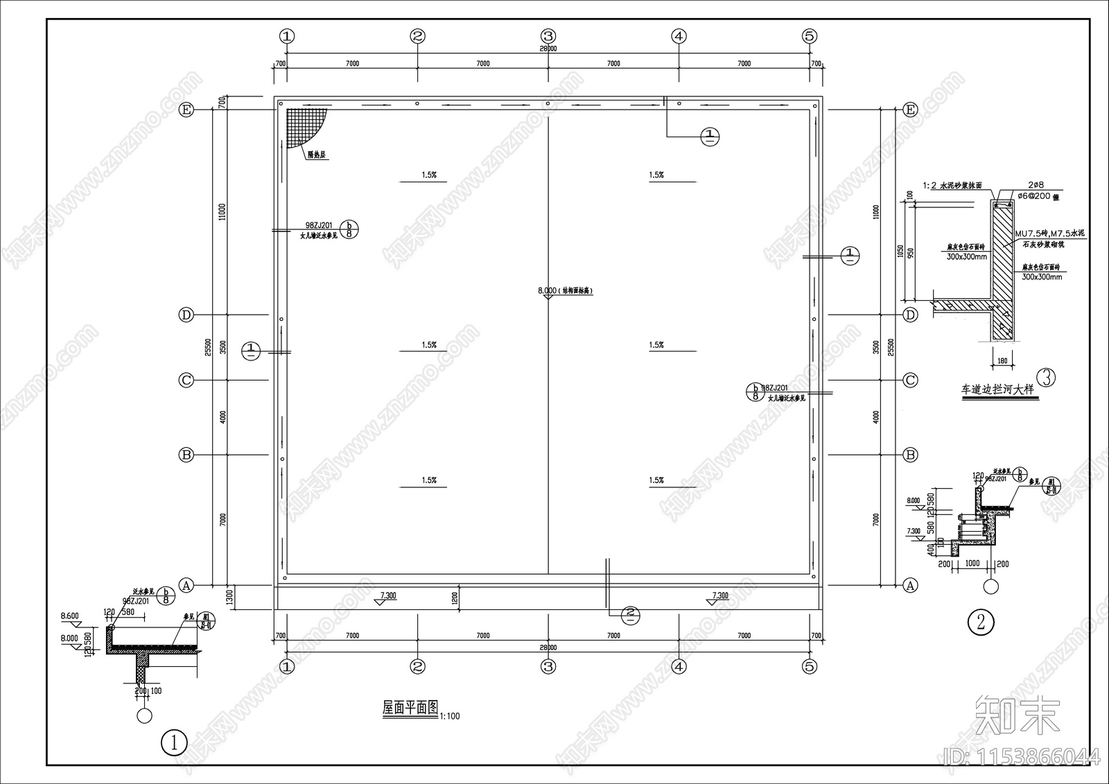 垃圾处理站建筑cad施工图下载【ID:1153866044】