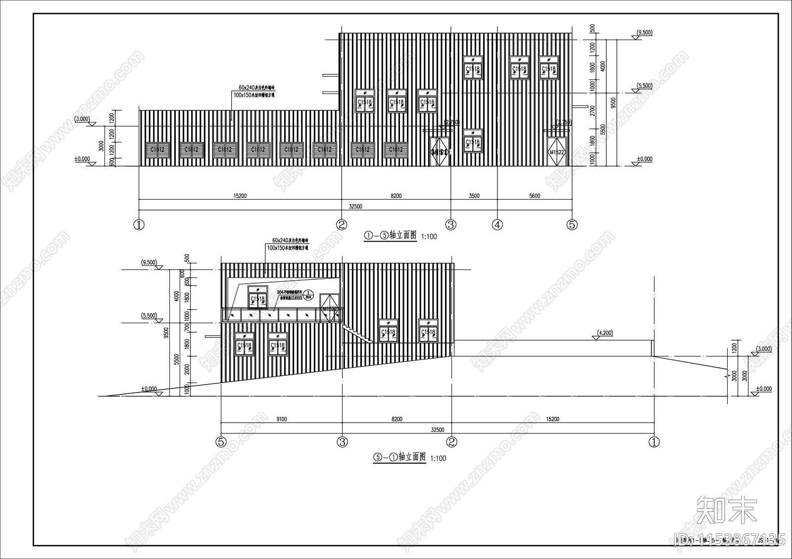 拉圾转运站建筑cad施工图下载【ID:1153867135】