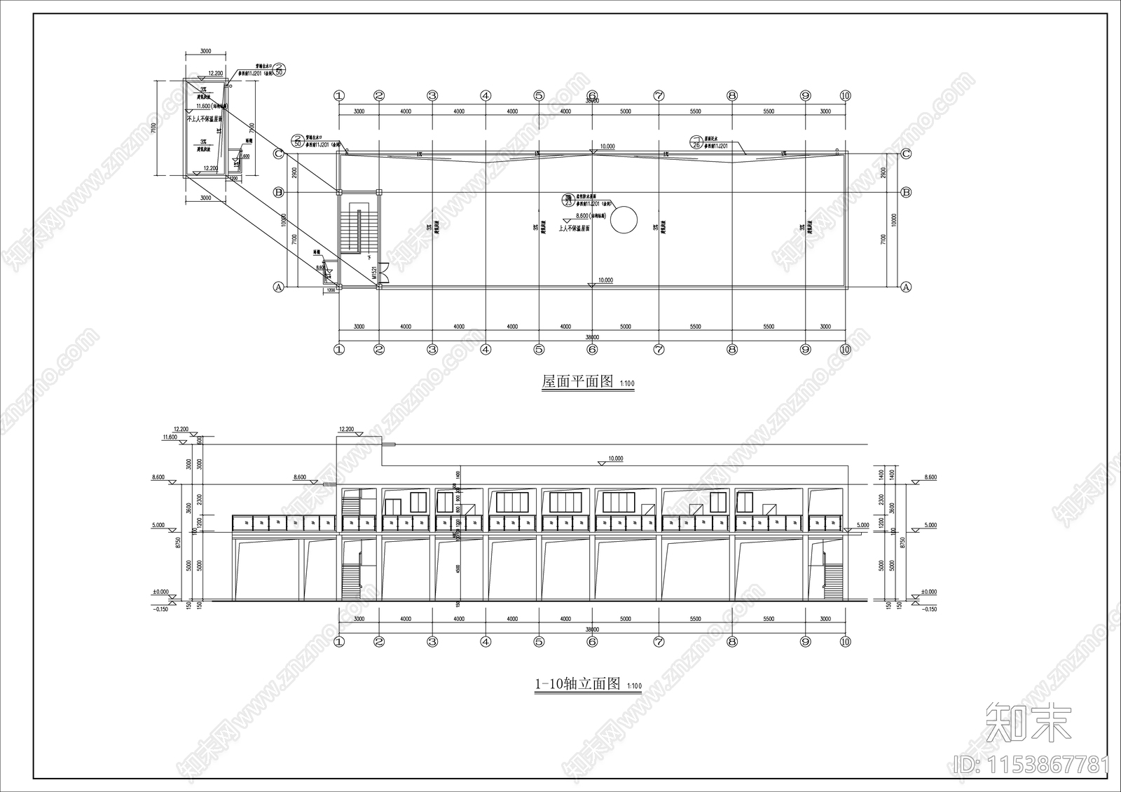 城镇垃圾中转站建筑cad施工图下载【ID:1153867781】