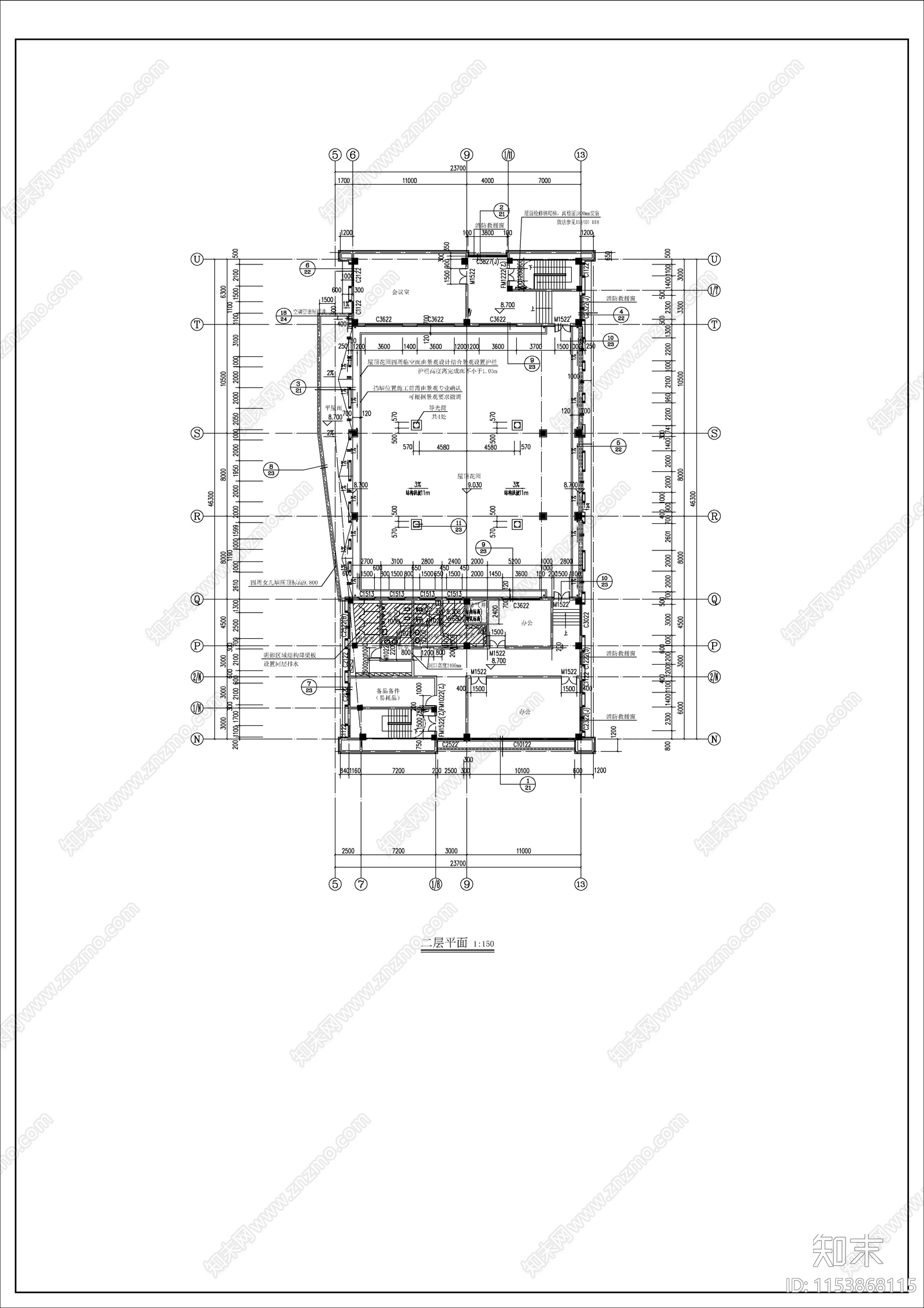 拉圾集运中心站房建筑cad施工图下载【ID:1153868115】