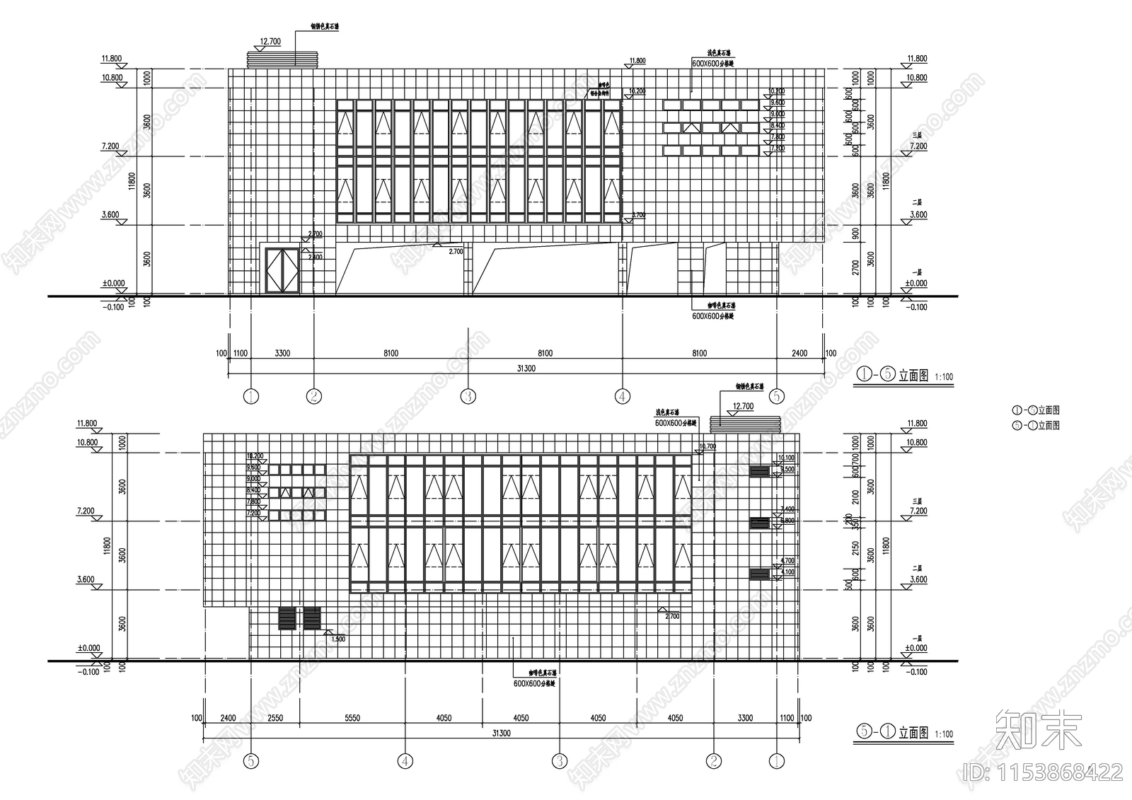 科技城垃圾中转站建筑cad施工图下载【ID:1153868422】