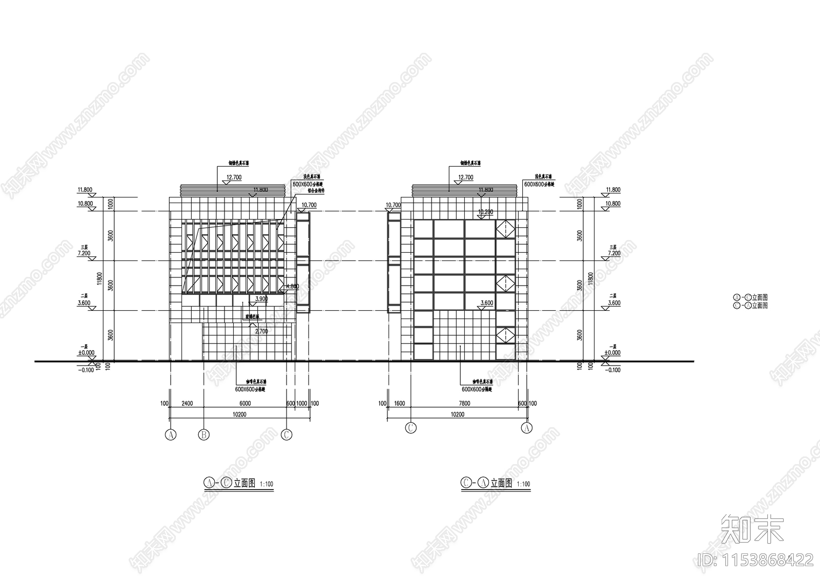 科技城垃圾中转站建筑cad施工图下载【ID:1153868422】