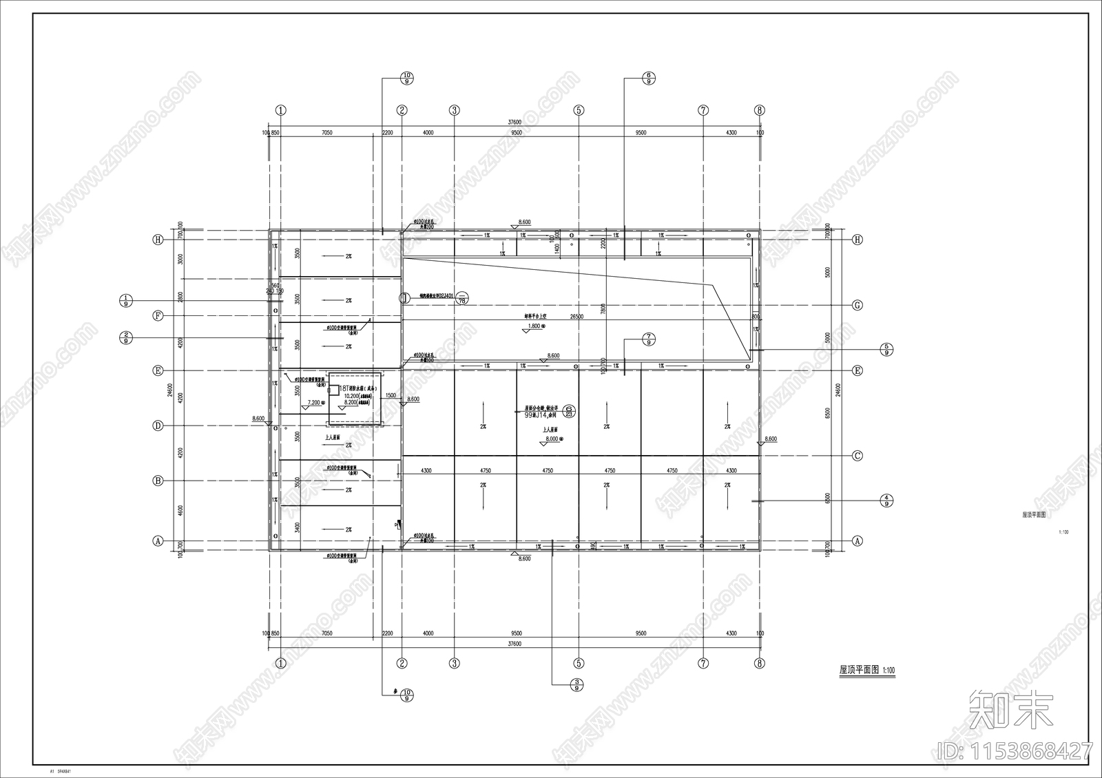 科技城垃圾中转站设备房建筑cad施工图下载【ID:1153868427】