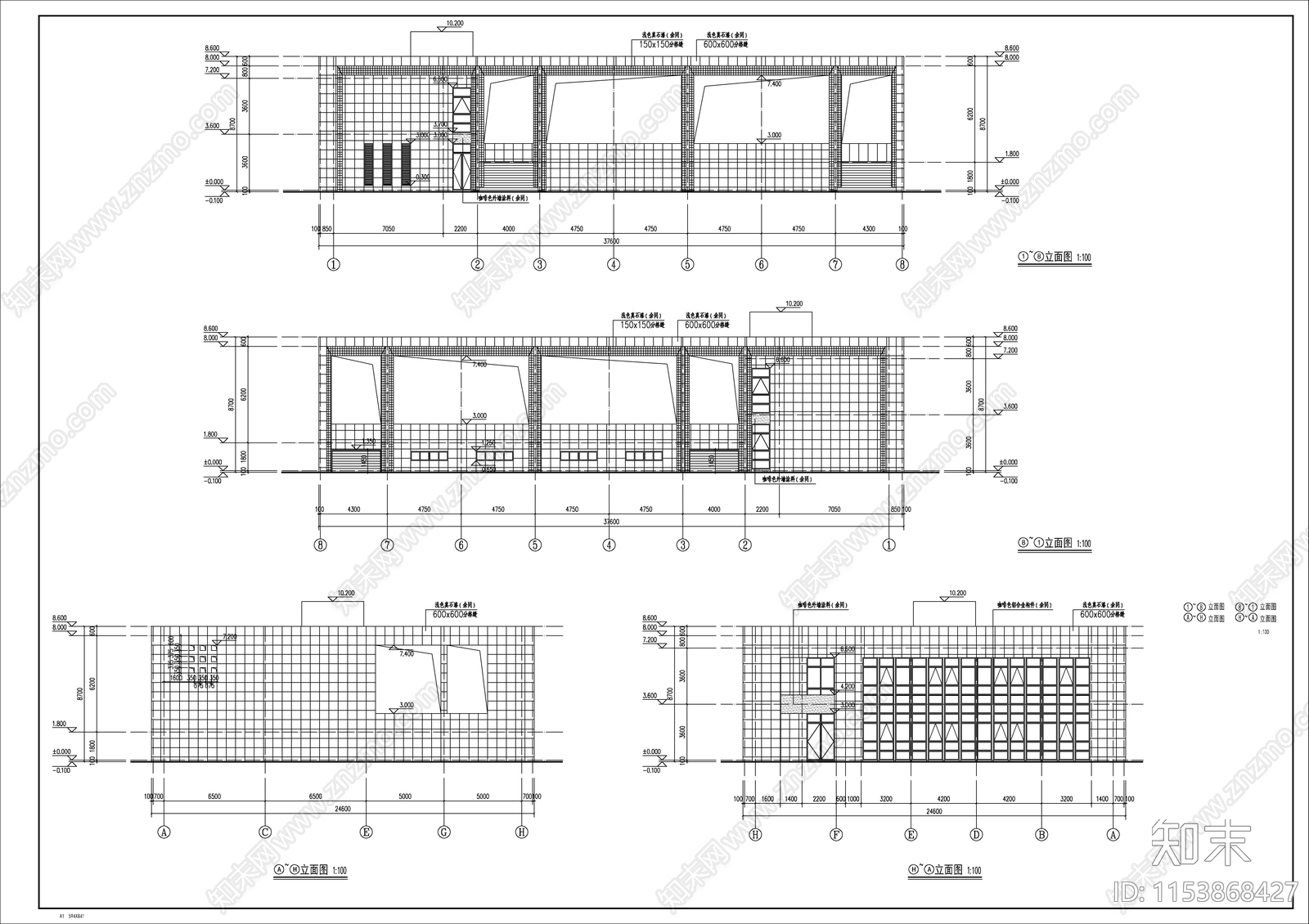 科技城垃圾中转站设备房建筑cad施工图下载【ID:1153868427】