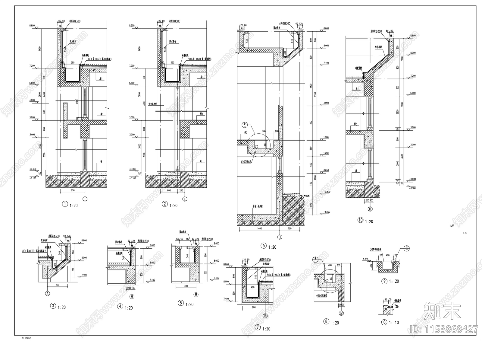 科技城垃圾中转站设备房建筑cad施工图下载【ID:1153868427】