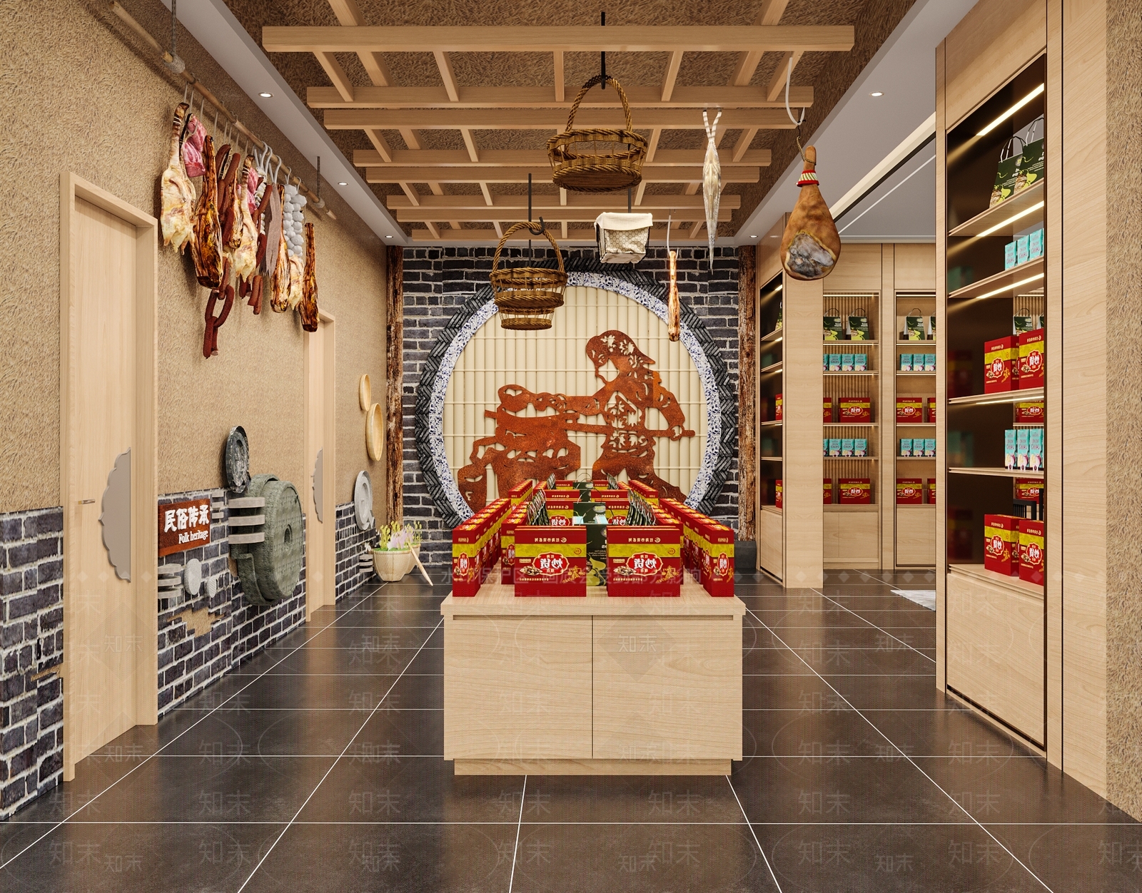 中式土特产专营店3D模型下载【ID:1153870568】