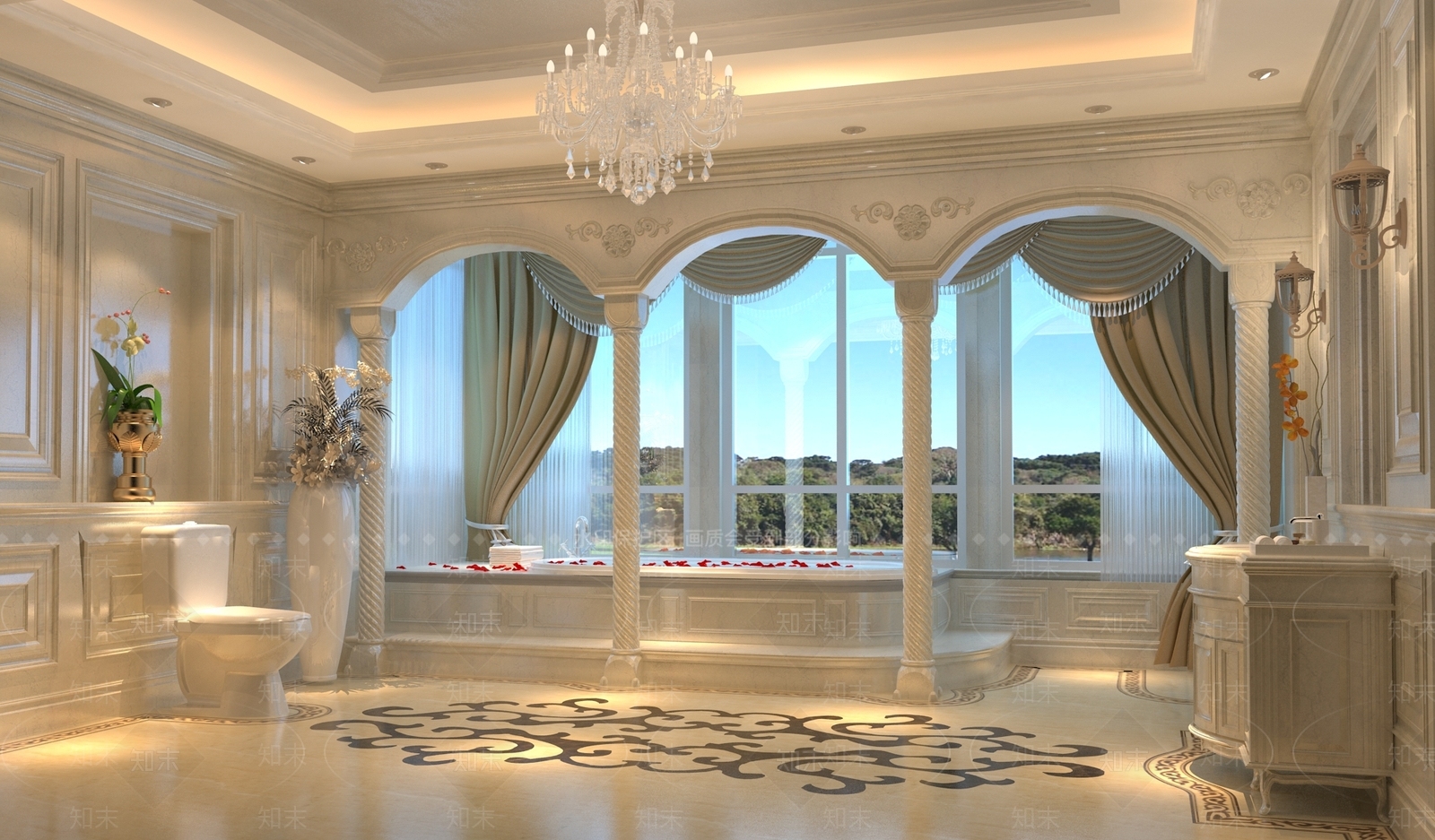 欧式古典卫生间3D模型下载【ID:1153871730】