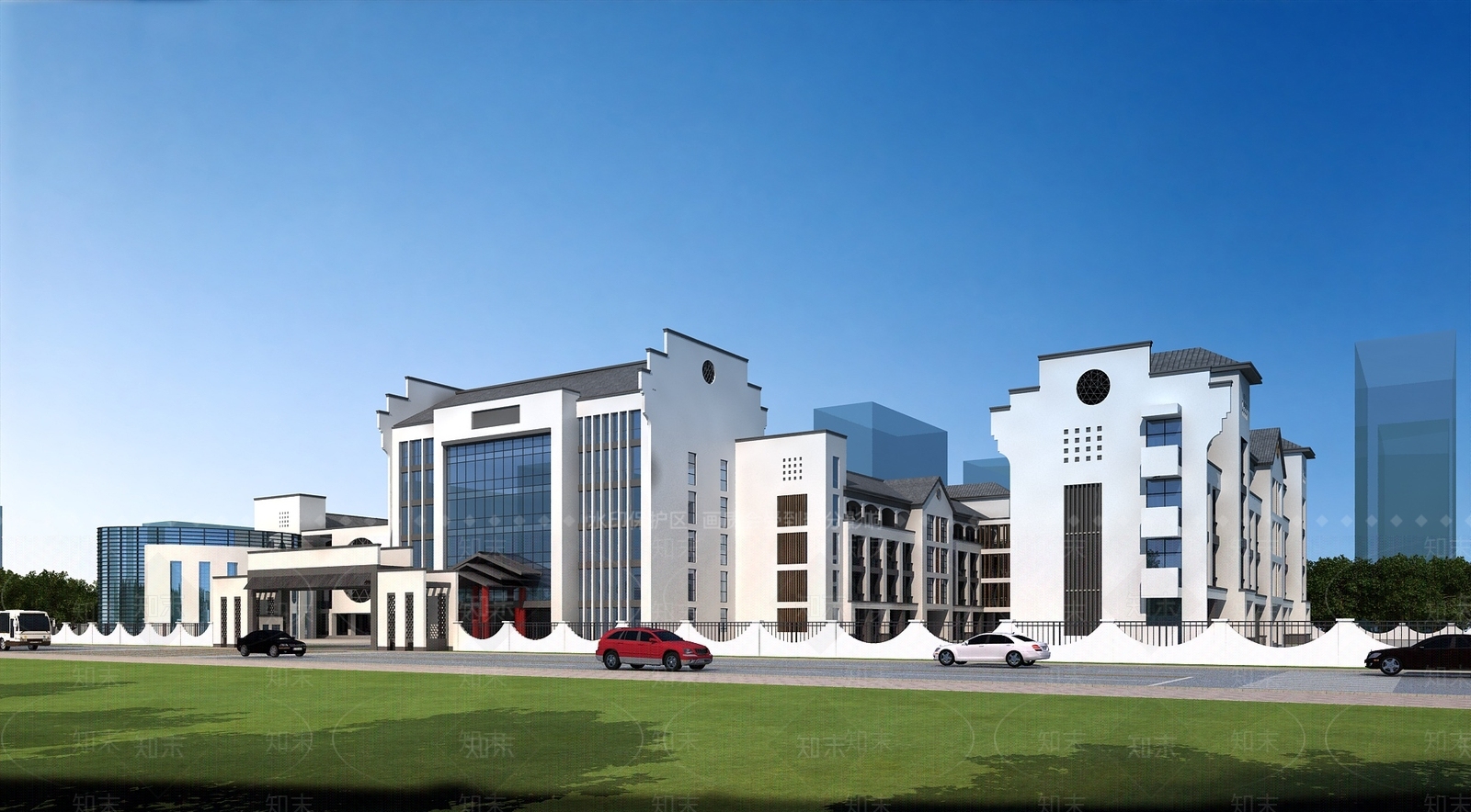 中式徽派建筑外观3D模型下载【ID:1153873145】