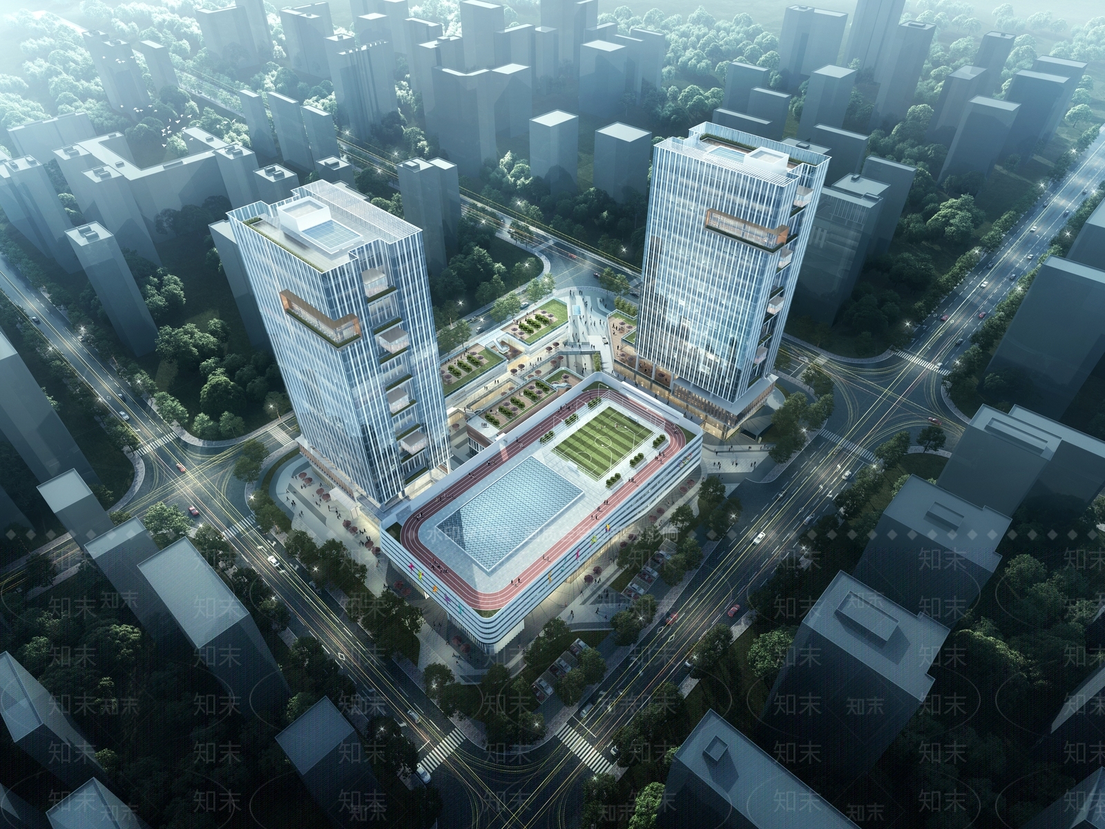 现代商业建筑SU模型下载【ID:1153991318】