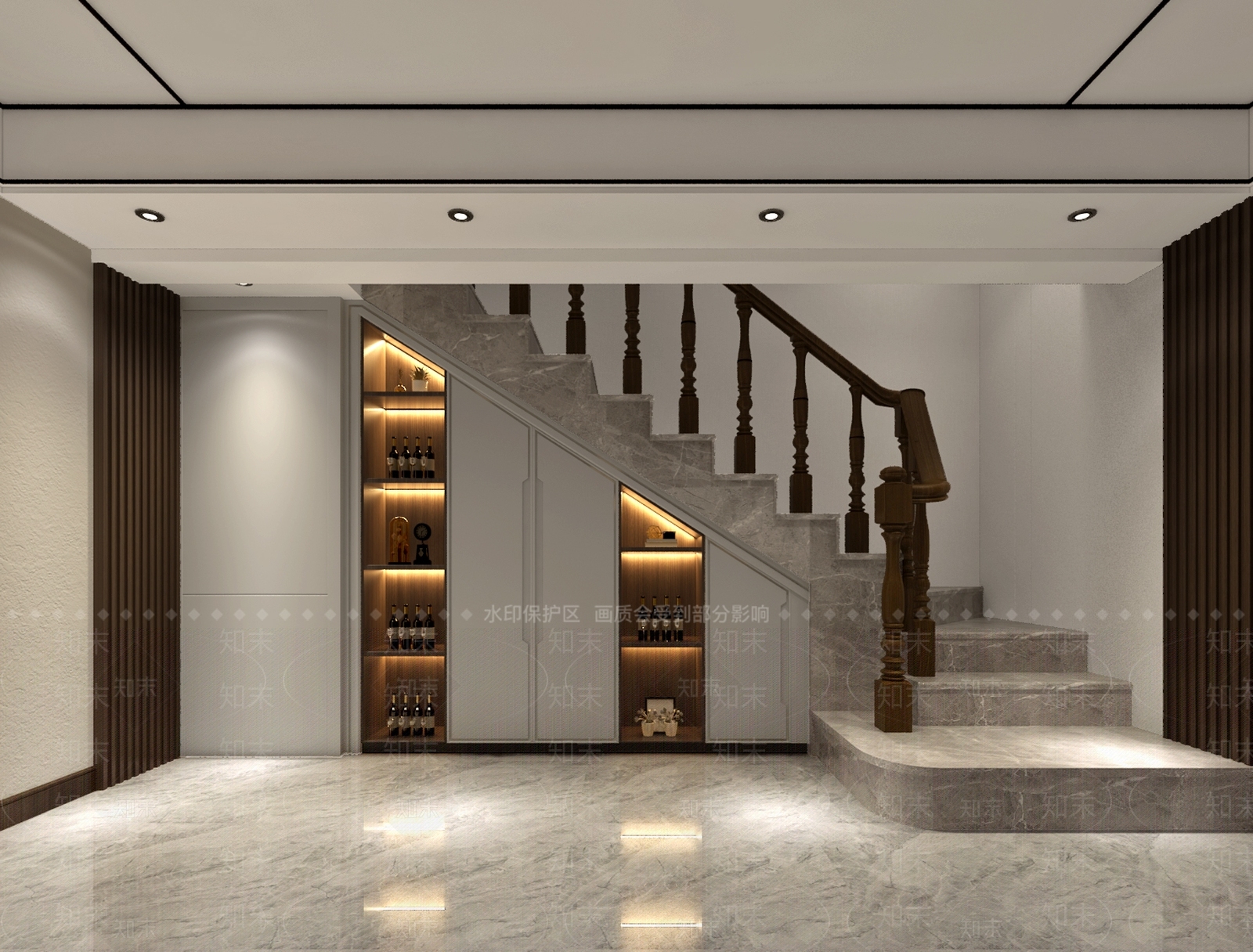 现代楼梯柜3D模型下载【ID:1153878708】