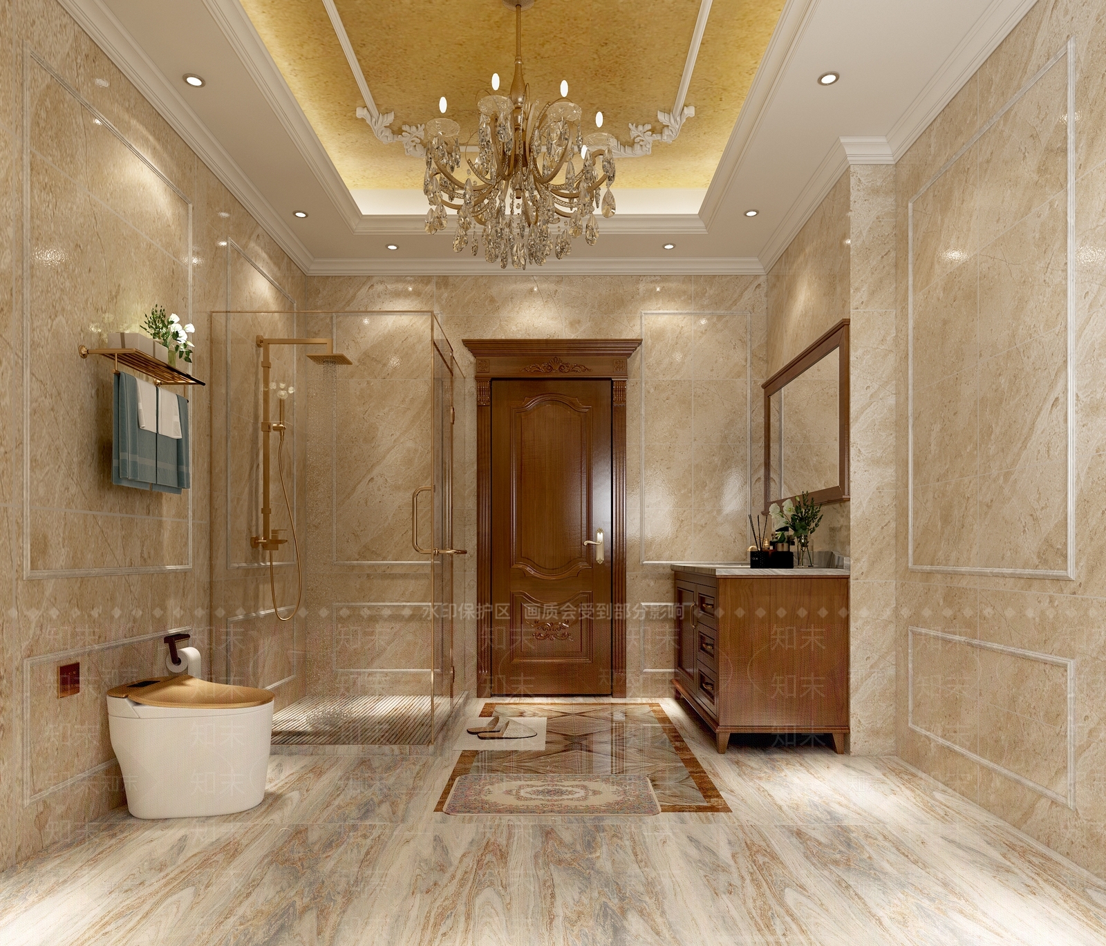 欧式古典卫生间3D模型下载【ID:1153889983】