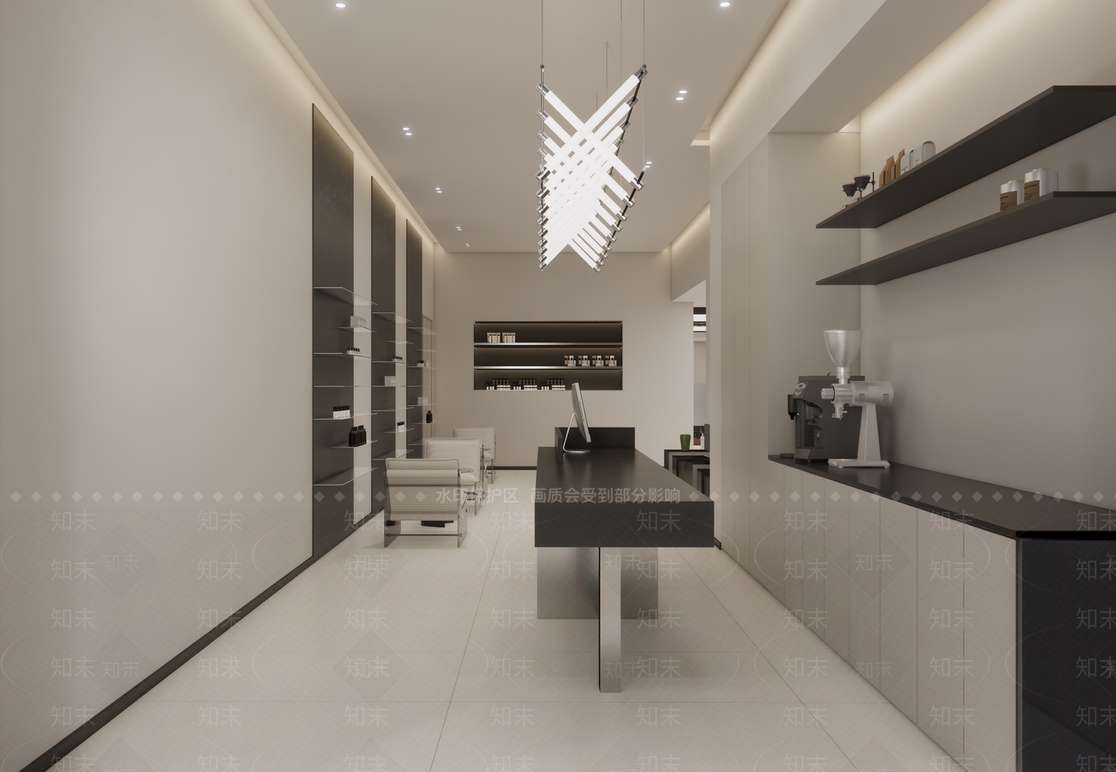 现代美甲店SU模型下载【ID:1153882091】