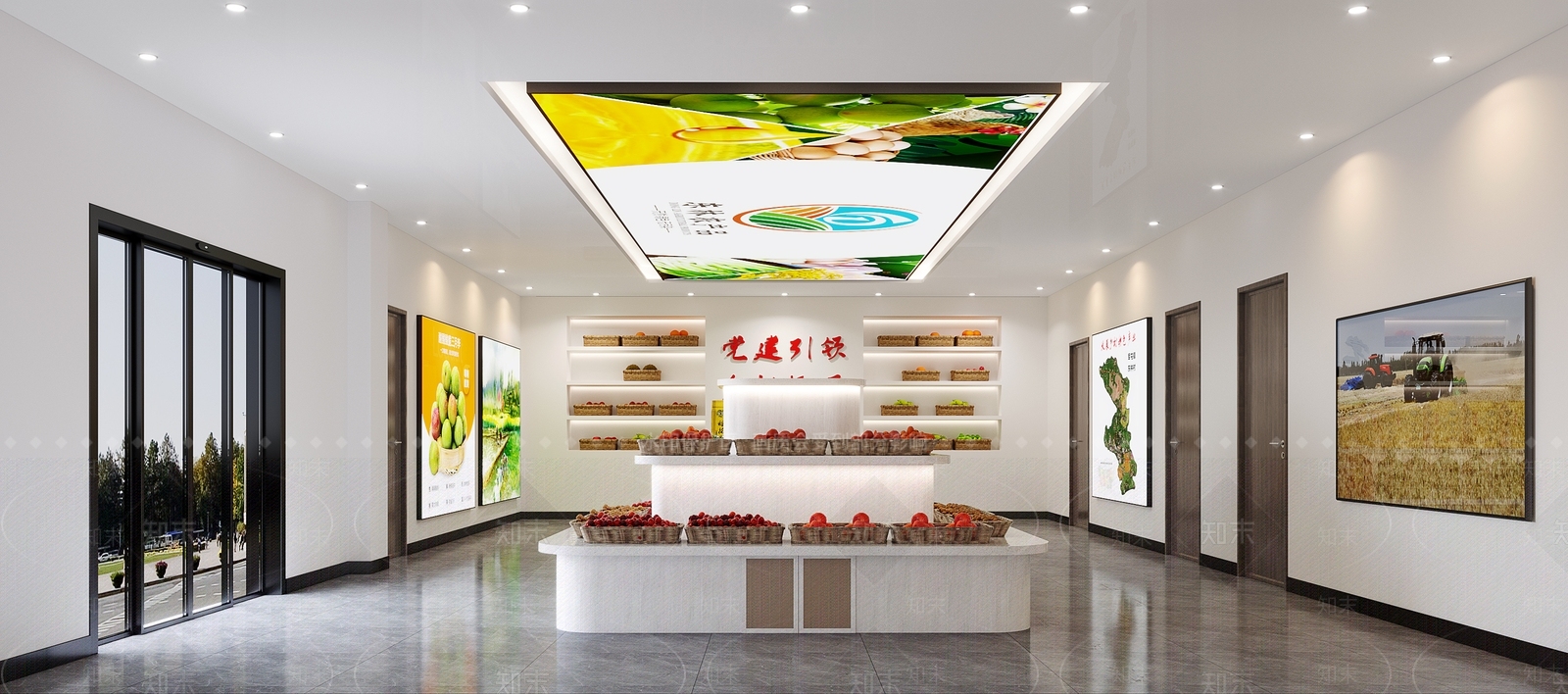 现代农副产品展厅3D模型下载【ID:1153883195】