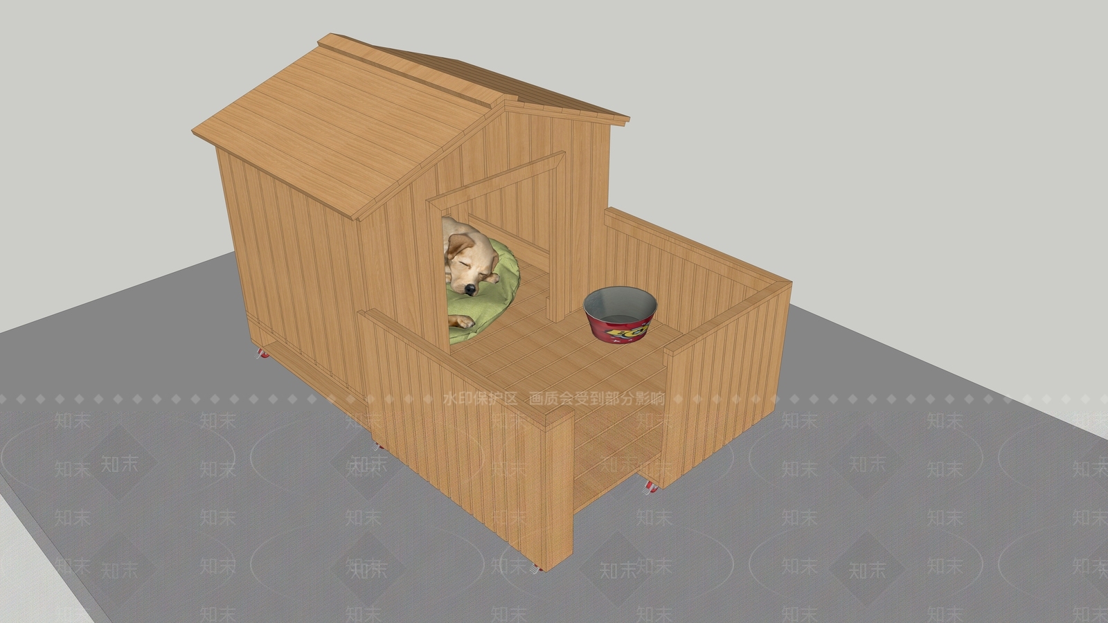 现代自制狗屋SU模型下载【ID:1153884723】