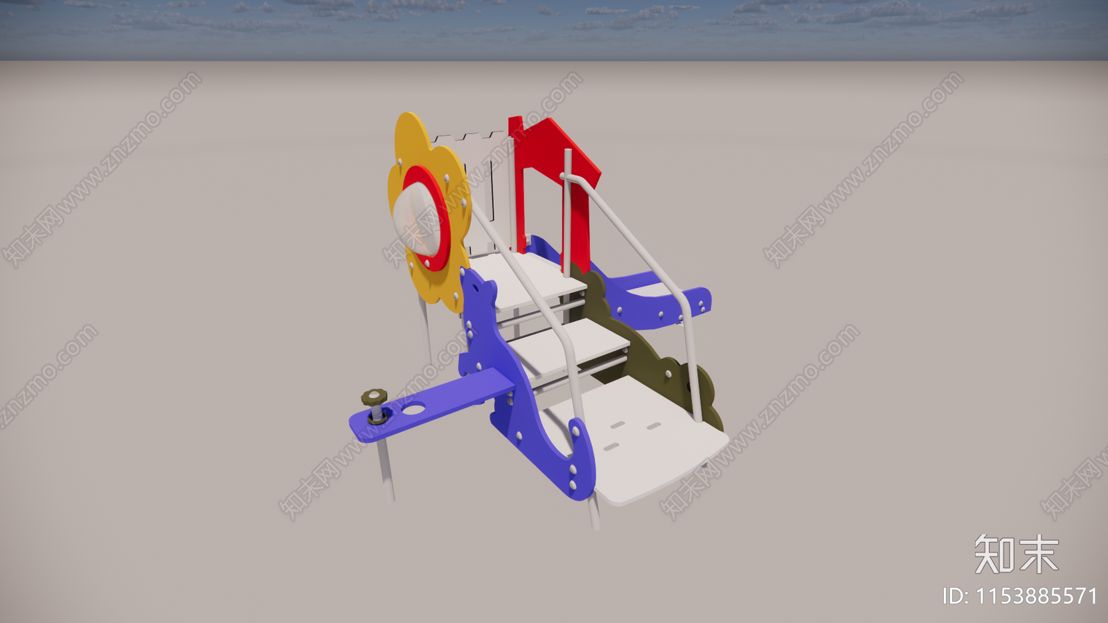 儿童滑梯设施SU模型下载【ID:1153885571】