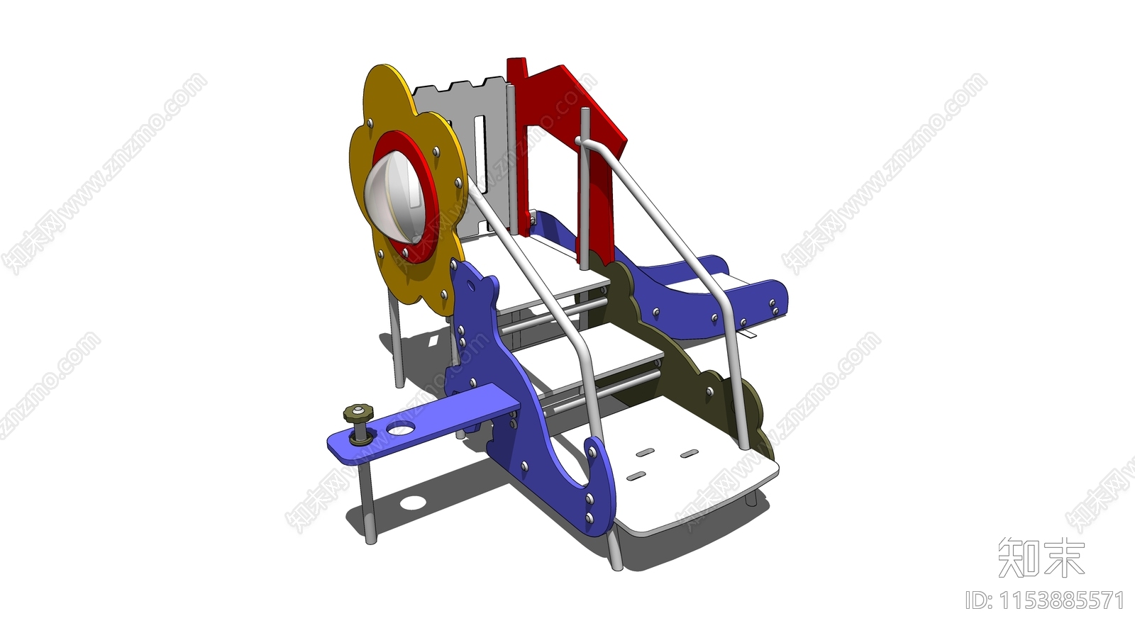 儿童滑梯设施SU模型下载【ID:1153885571】