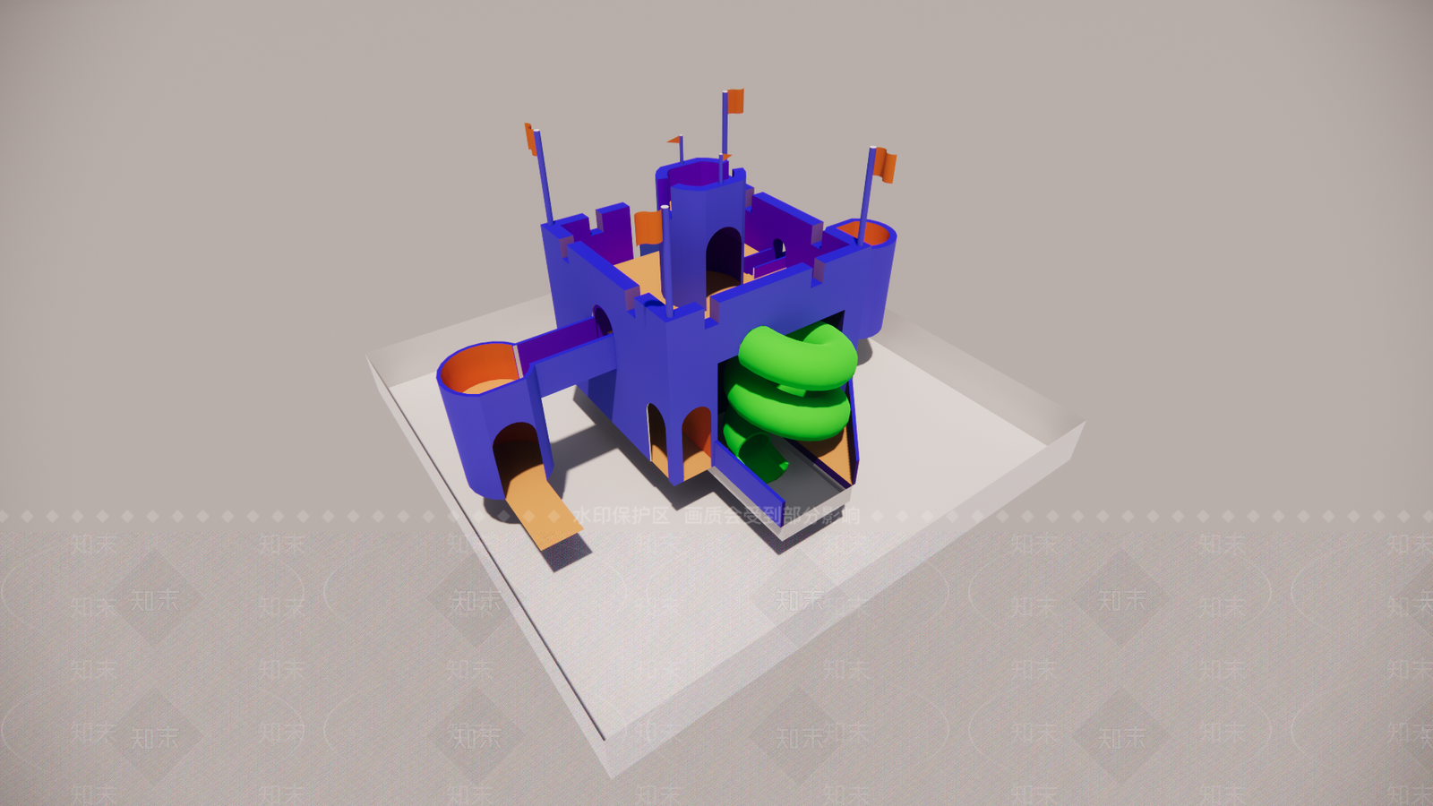 儿童城堡SU模型下载【ID:1153886131】